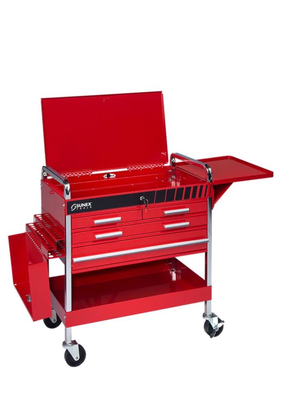 Deluxe Service Cart ; Red