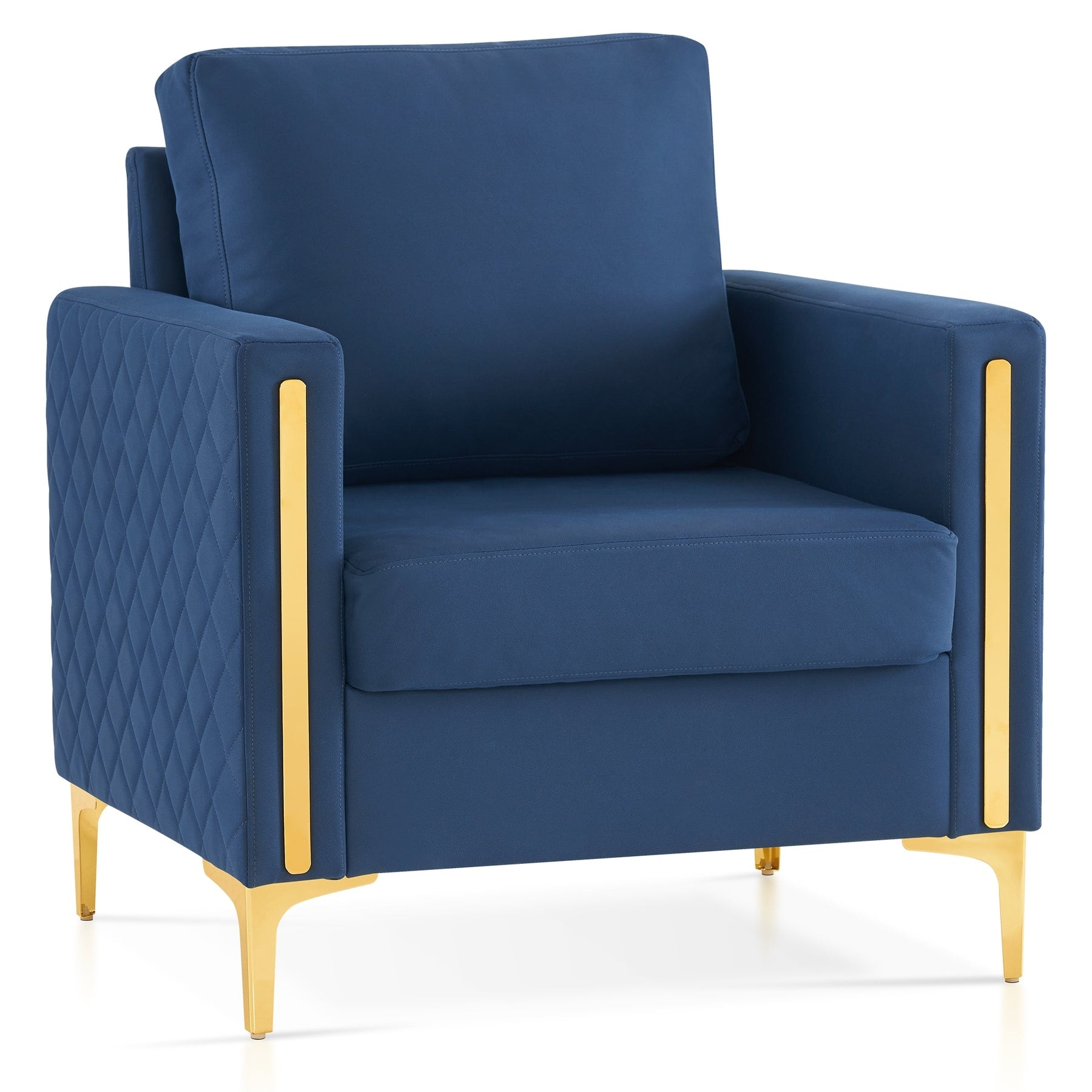 MCombo Accent Club Chair， Leathaire Fabric Upholstered Single Sofa Chairs， Modern Armchair for Living Room Office HQ614