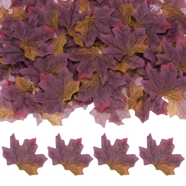 200Pcs Artificial Maple Leaves，Fake Fall Leaves Faux Autumn Leaf Fall