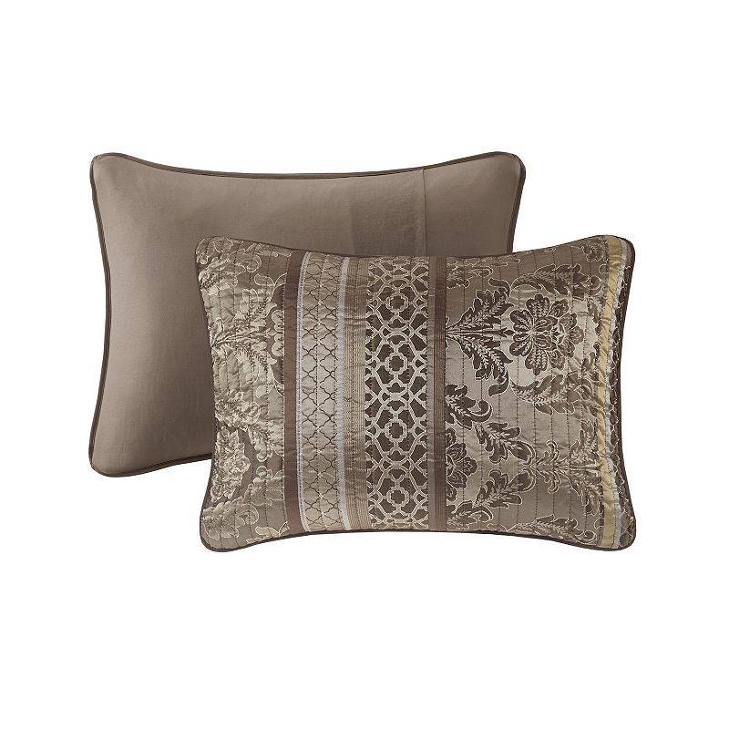 Madison Park Venetian 6-Piece Jacquard Quilt Set with Shams and Throw Pillows