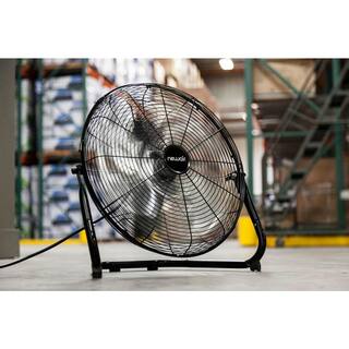 NewAir 18 in. High Velocity Portable Floor Fan with 3 Fan Speeds and Long-Lasting Ball Bearing Motor - Black WindPro18F