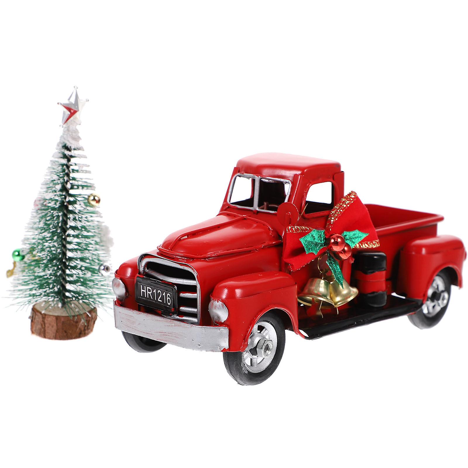 Christmas Red Truck Decor Christmas Centerpieces Home Tabletop Decorations