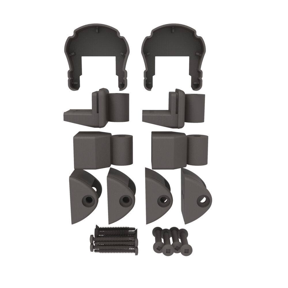 Barrette Outdoor Living VersaRail Cambridge Matte Bronze Aluminum Top Level Angle Bracket Kit 73045650