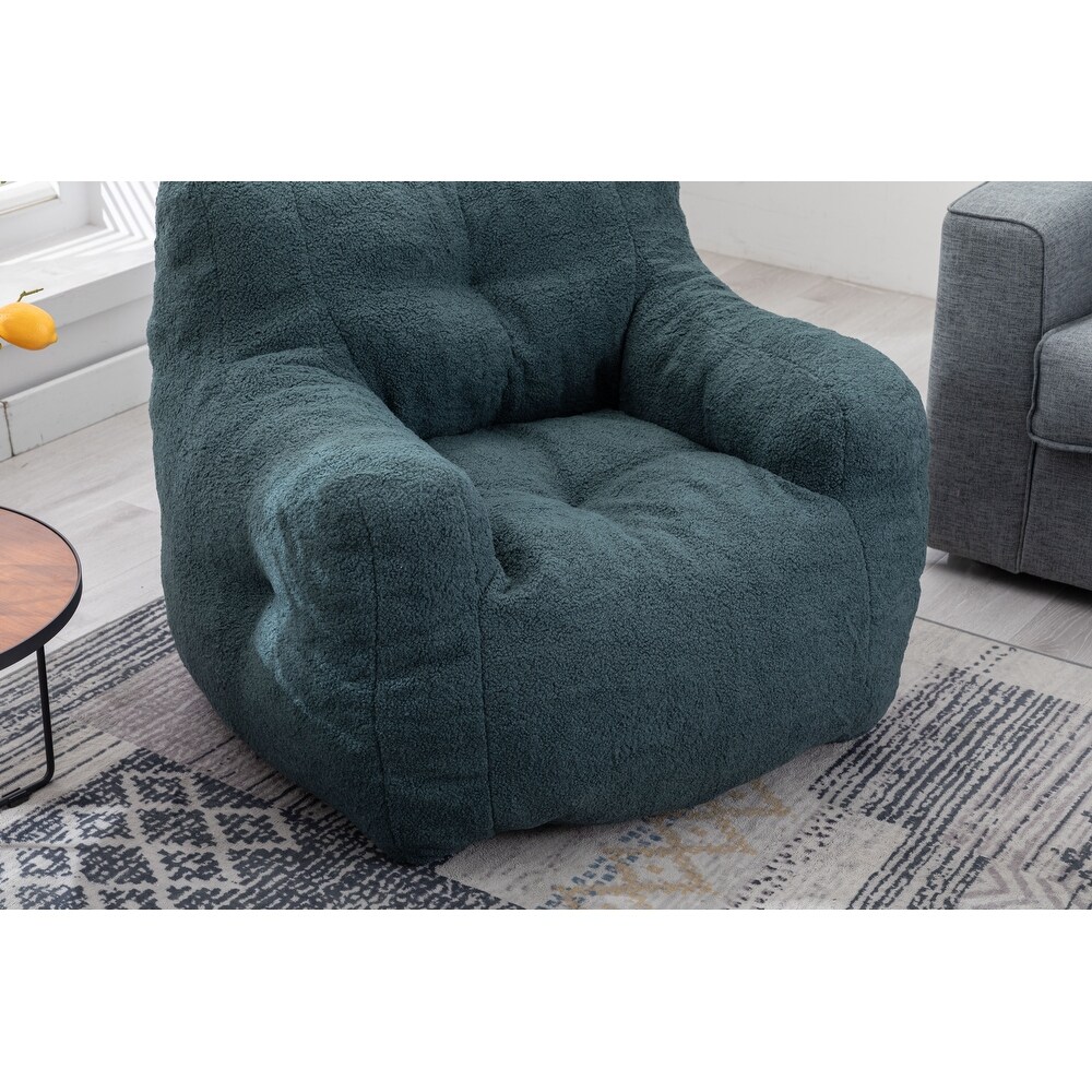 Lazy Sofa Teddy Fabric Bean Bag Chairs for Adults   Kids  Modern Accent Chair Ultra Soft