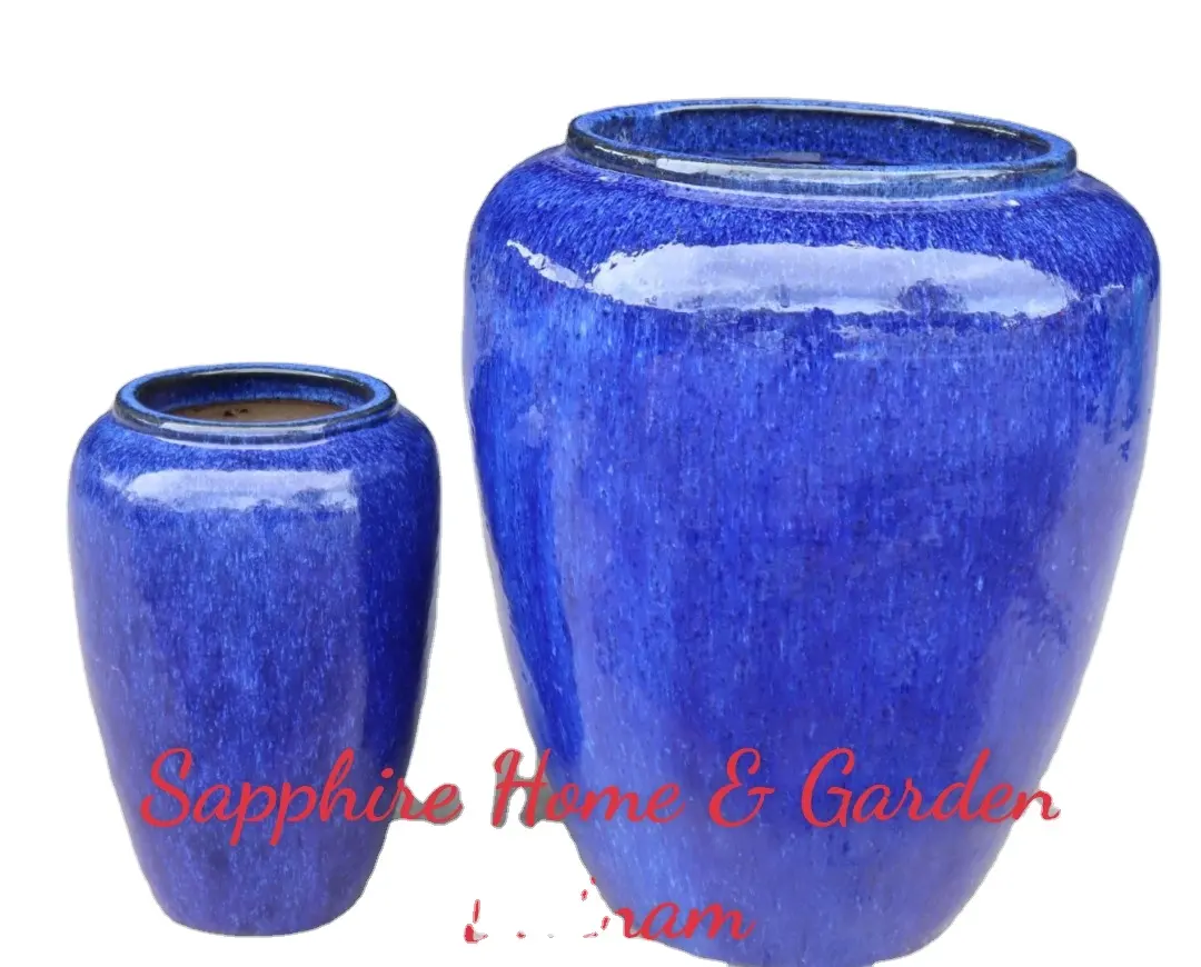 Collection outdoor Ceramic Pots for plants Vietnamse pots modern style Atlantis finishing wholesale pottery pots