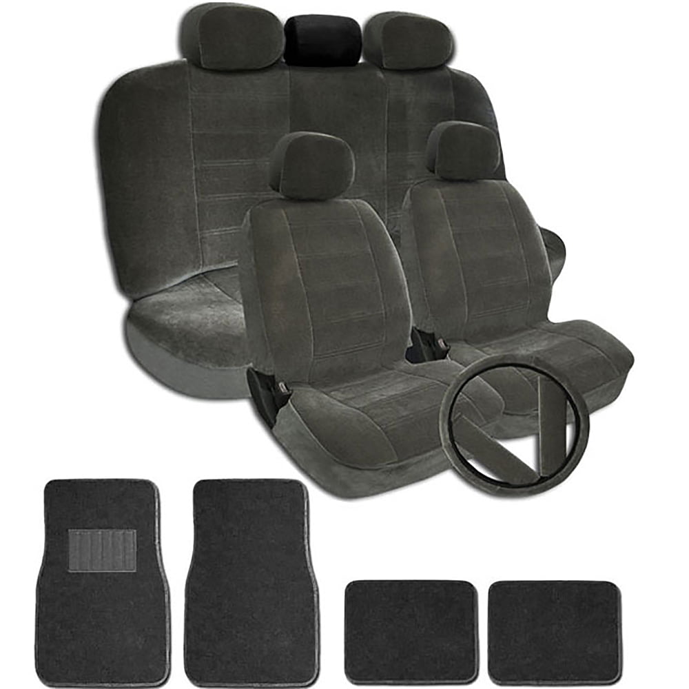 Yupbizauto New Grey Velour Car Truck Seat Cover Carpet Floor Mats Full Set For  Nissan Altima  Universal Size