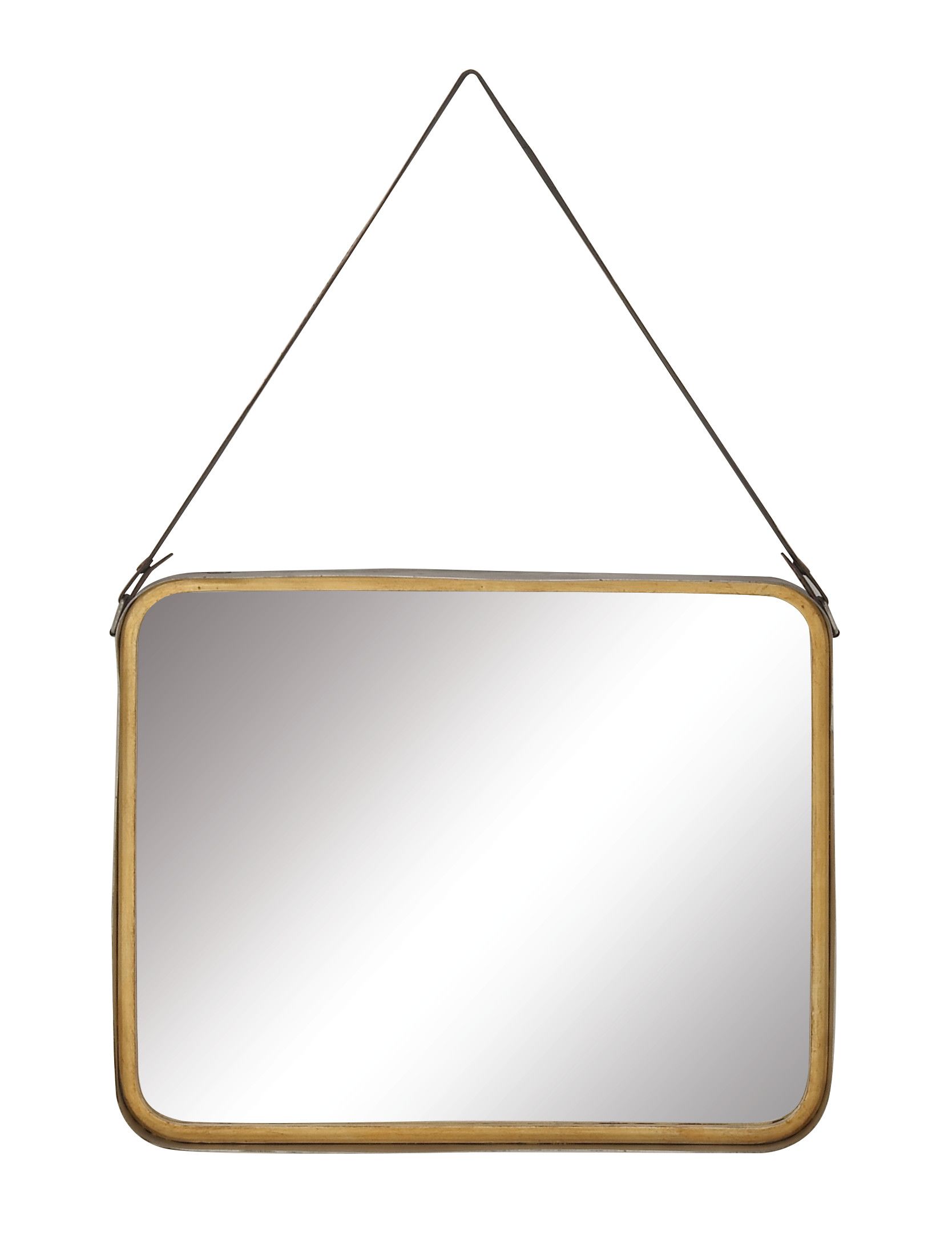 Gold Modern Metal Wall Mirror 21 x 30