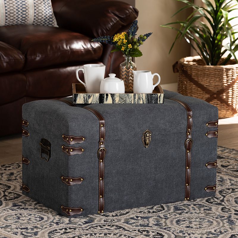 Baxton Studio Palma Storage Ottoman