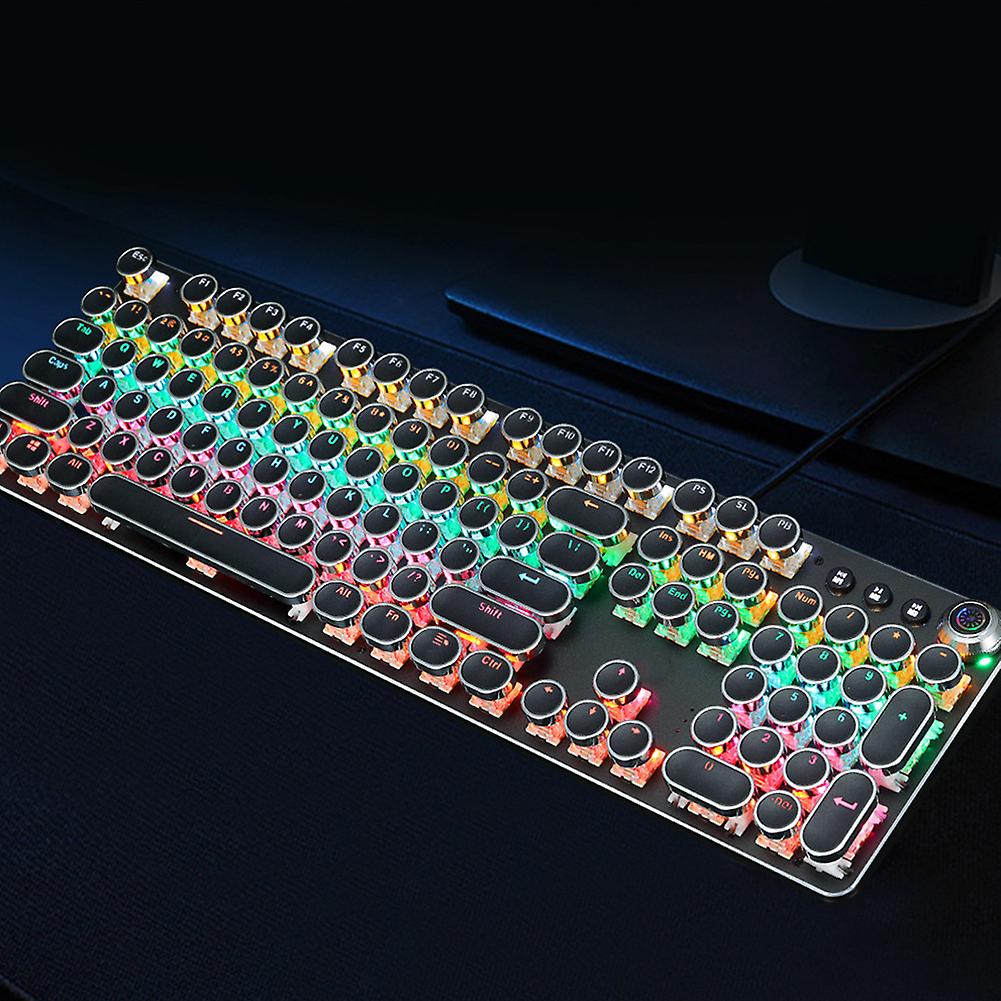 104 Keys Retro Style Electroplated Keyboard Gaming Mechanical Keyboard With Lighting Effect