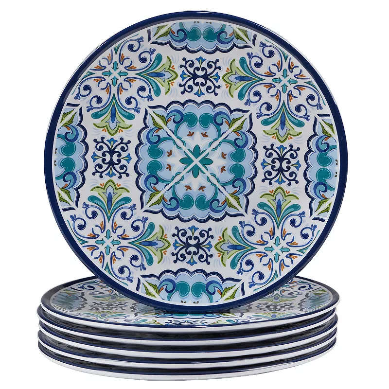 Certified International Mosaic 6-pc. Melamine Salad Plate Set