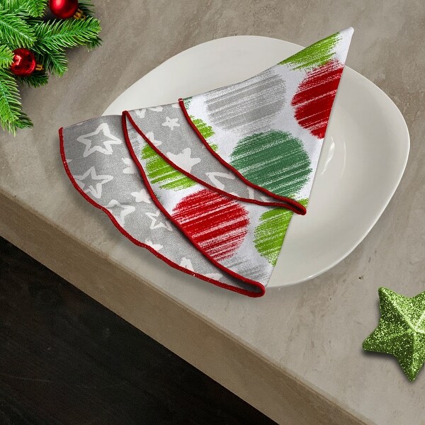 Joita Christmas Napkins，Table Cloth Napkins，Cotton Dinner Napkins Set for Christmas Party Decoration，BERNARD/TWINKLE