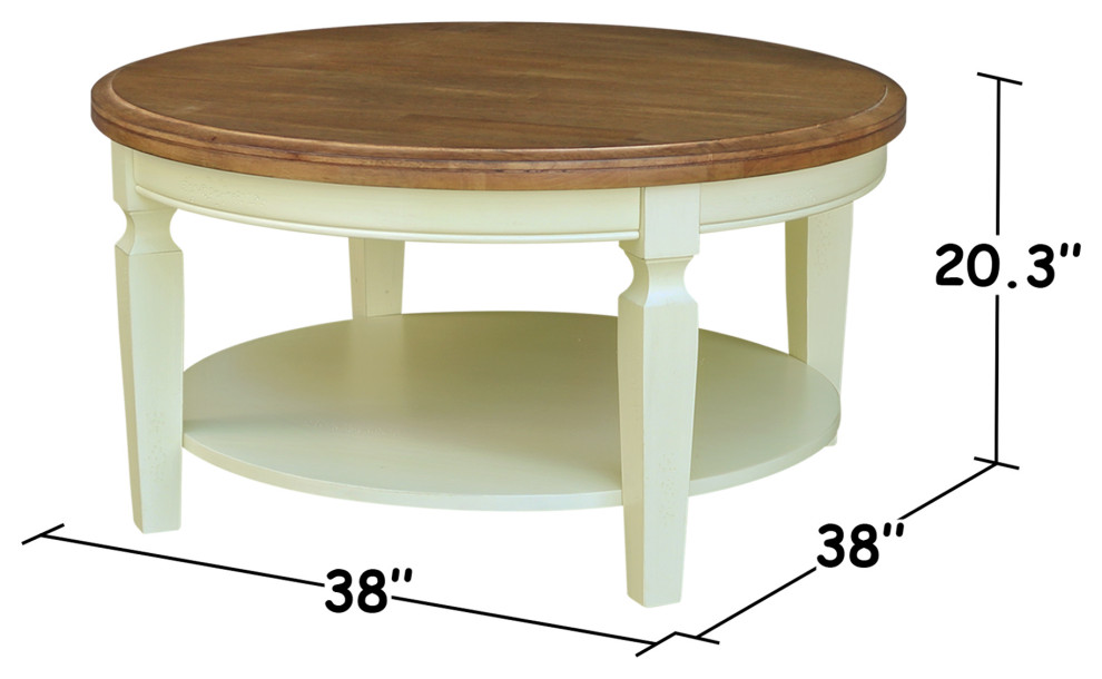 Vista Round Coffee Table   Transitional   Coffee Tables   by International Concepts  Houzz