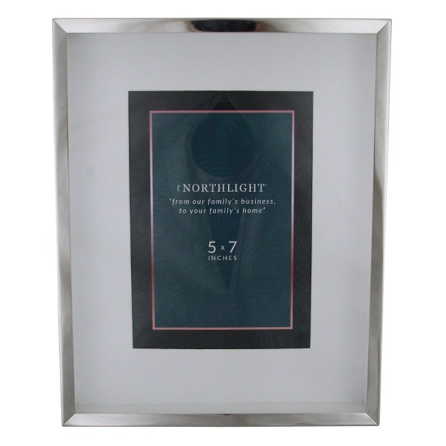 Modern Look Rectangular 5 quot X 7 quot Photo Picture Frame Silver And Clear