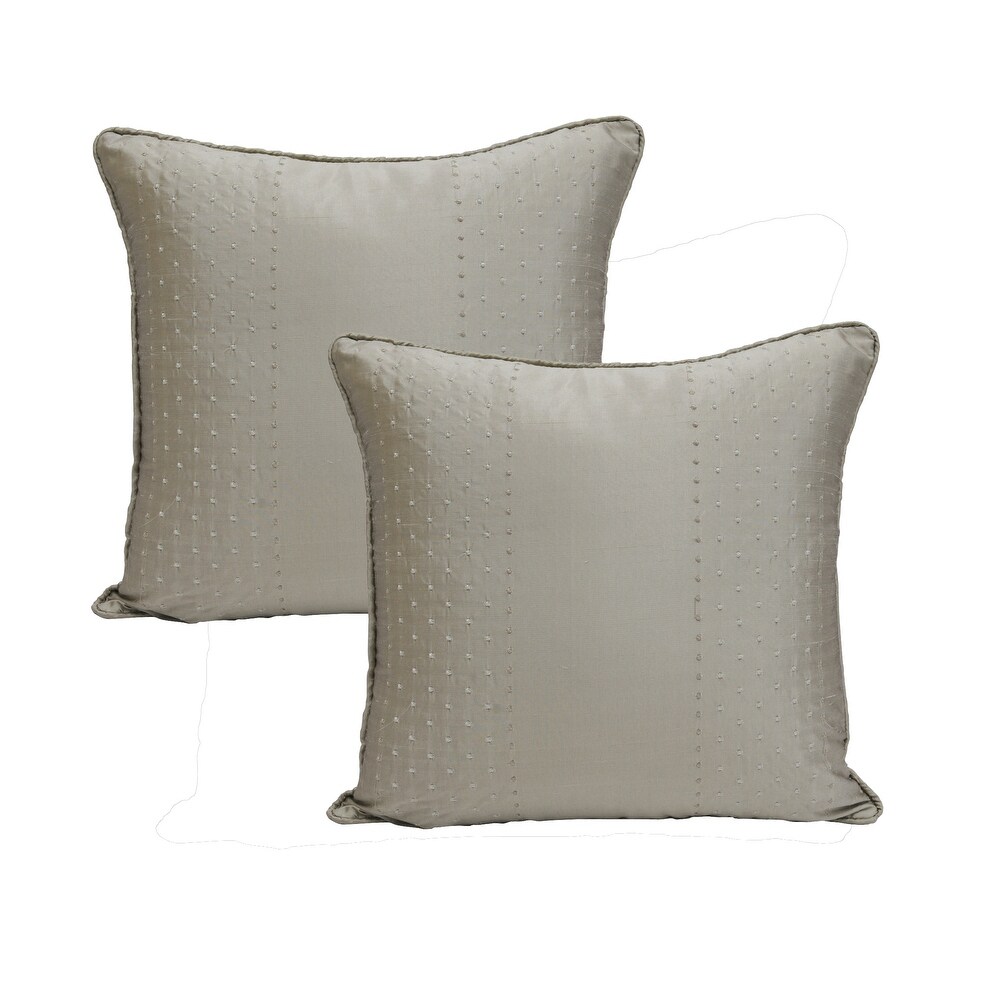 Marquesa Dots Slub Texture Pillow Shell 2 Piece Set  NO INSERT