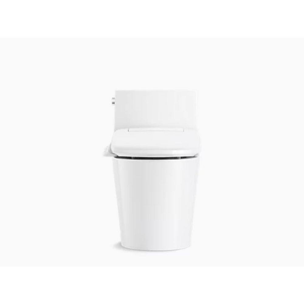 KOHLER Veil 1-Piece 1.28 GPF Dual Flush Elongated Toilet in White Seat Not Included K-1381-HC-0