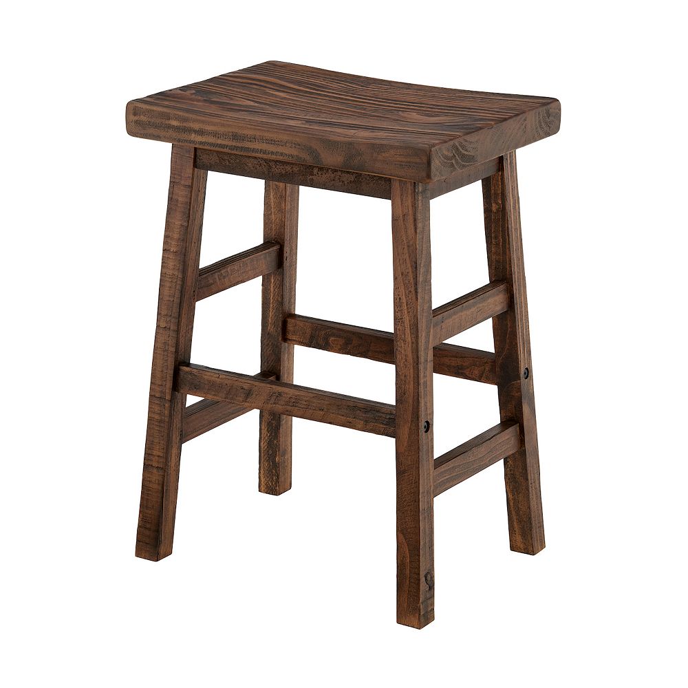 Alaterre Furniture Pomona Farmhouse Wood Counter Stool