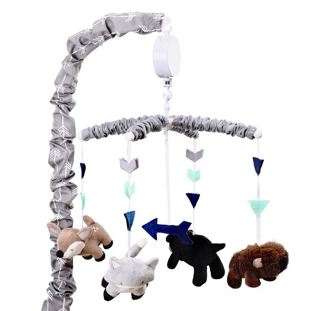 The Peanutshell Woodland Trail Musical Baby Crib Mobile Forest Animal Theme