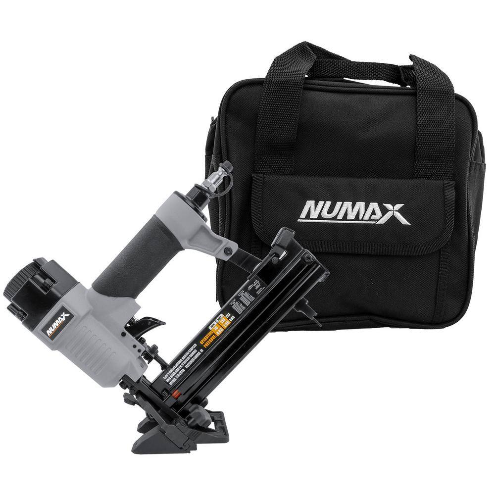 NuMax Pneumatic 4-in-1 18-Gauge 1-58 in. Mini Flooring Nailer and Stapler with Canvas Bag SFBC940