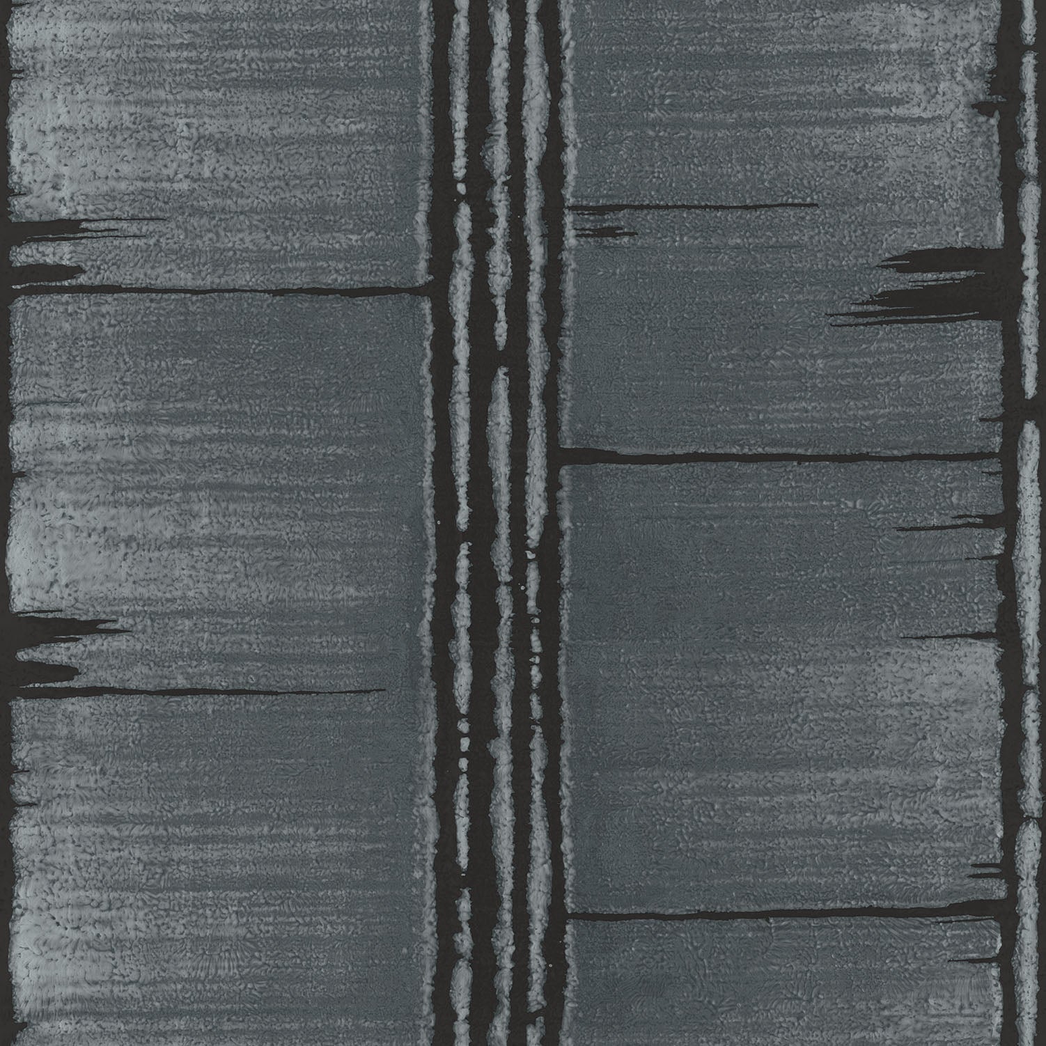 Sample Bark Stripe Wallpaper in Dark Teal, Black from the Bazaar Collection