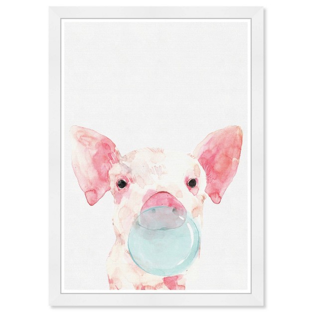 X 21 quot Piglet Bubblegum Animals Framed Art Print Wynwood Studio