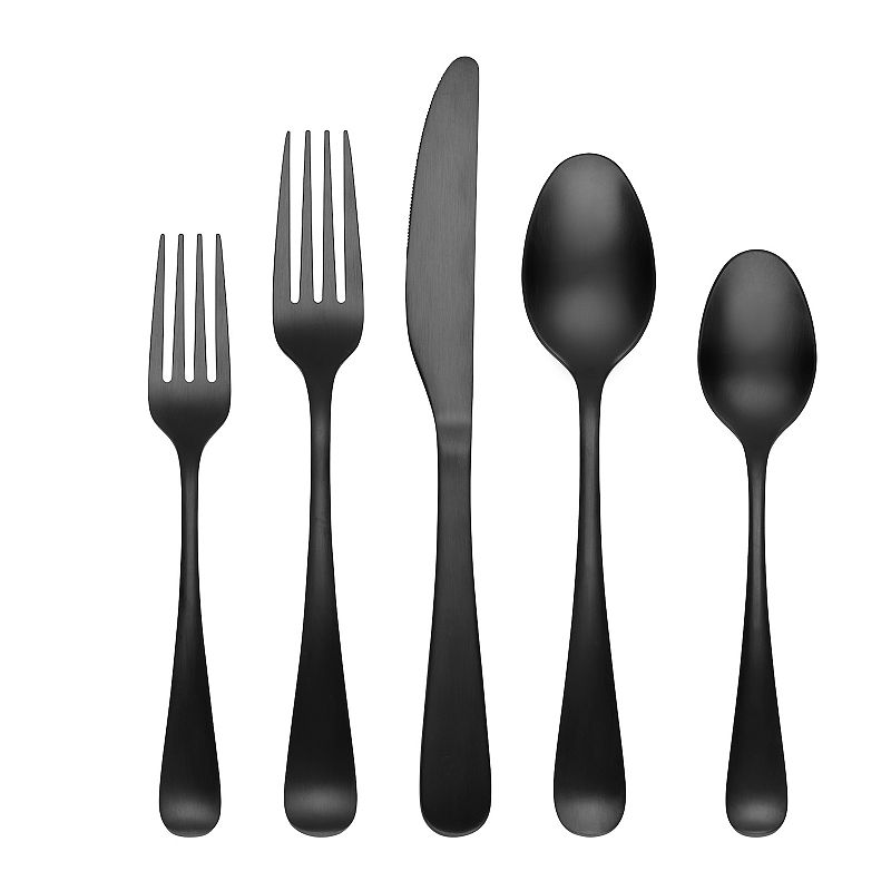 Cambridge Rhiannon Black Satin 20-pc. Flatware Set