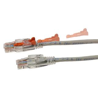 NTW 15 ft. Lockable CAT6 Patented net-Lock Network RJ45 Patch Cable and Snagless Light Gray NL-U6K-015LG