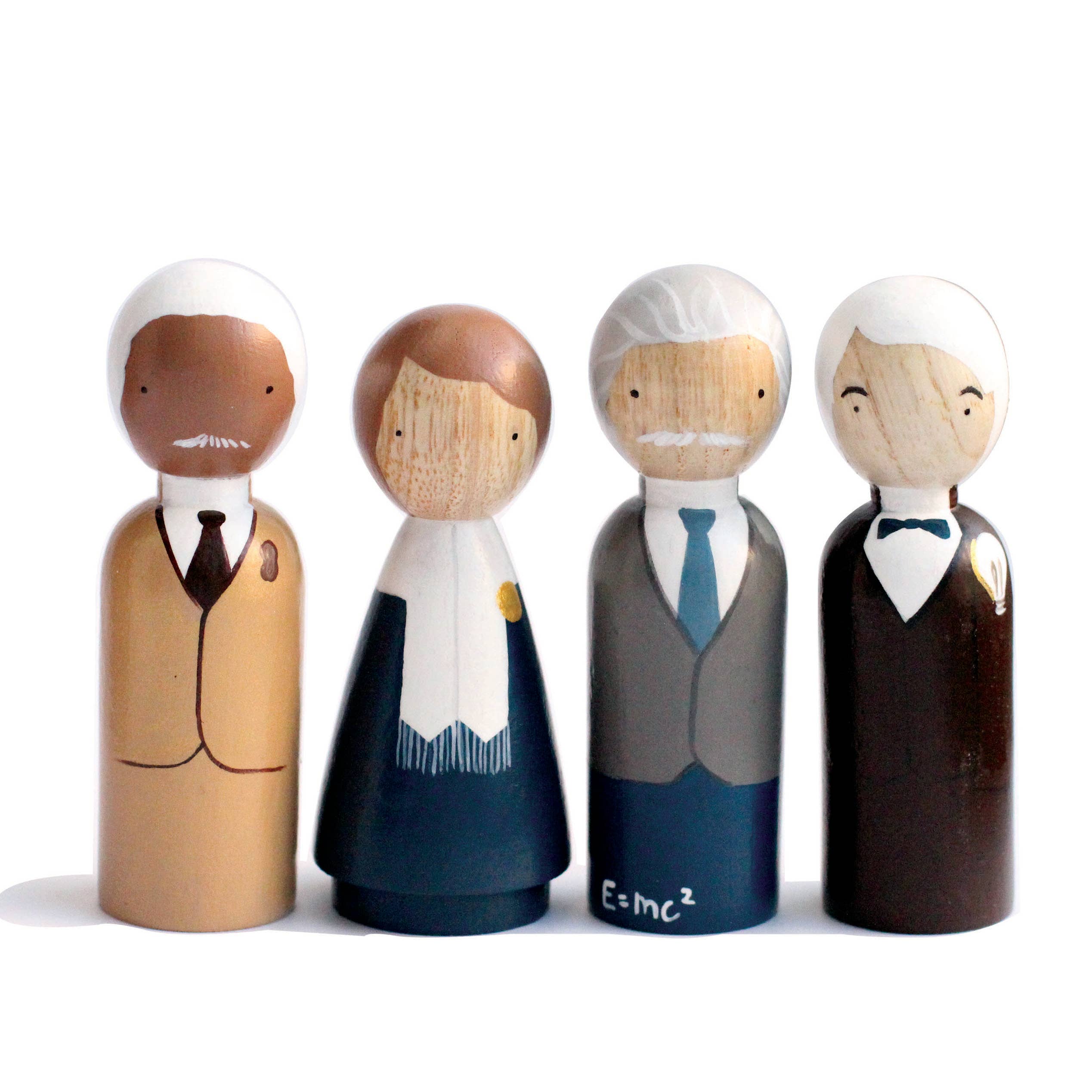 The Scientists - Wooden Peg Doll Sets