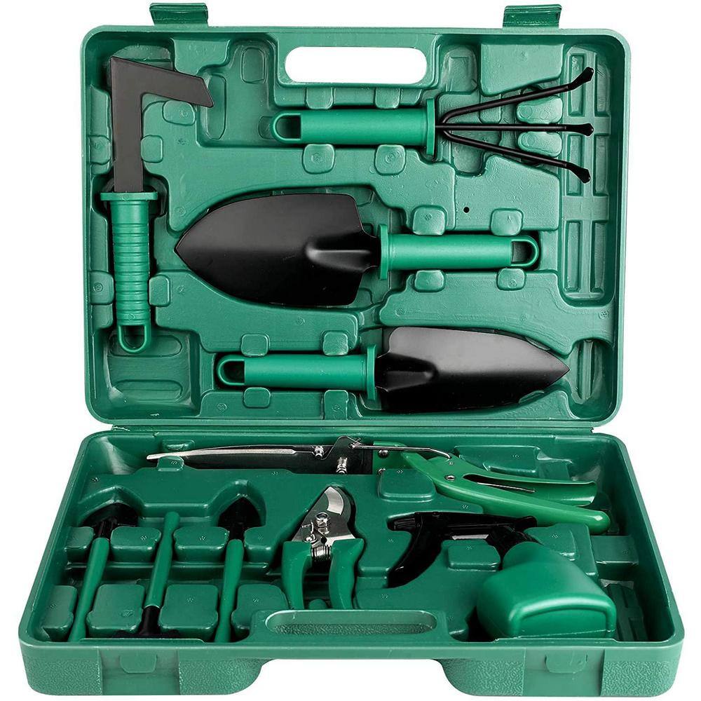 10-Piece Garden Hand Tools Gifts for Gardener (GTS - Green) Garden Tool Set B07DPJJXB4