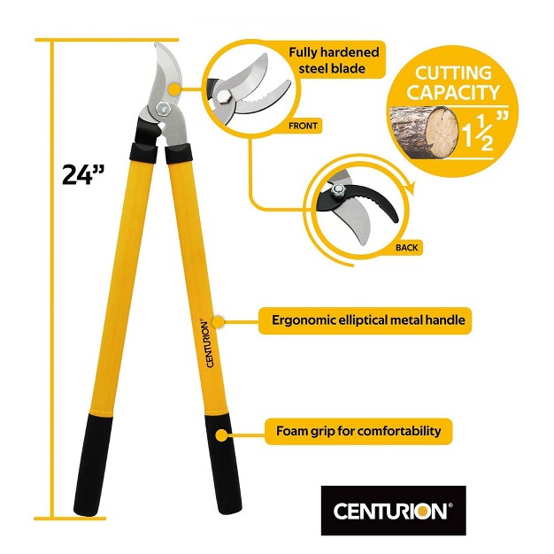 Centurion 1222 3 Piece Lopper Hedge Shear And Pruner Tree Branch And Bush Cutting Combo Set With An Ergonomic Design And Comfortable Grip