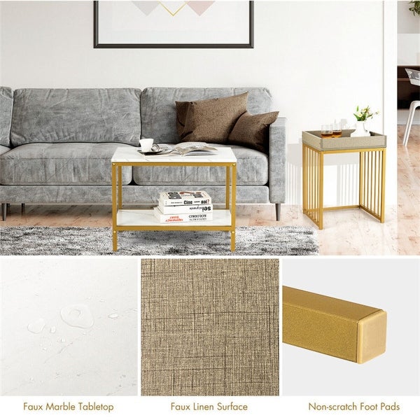 Nesting Coffee Table Set of 2 for Living Room