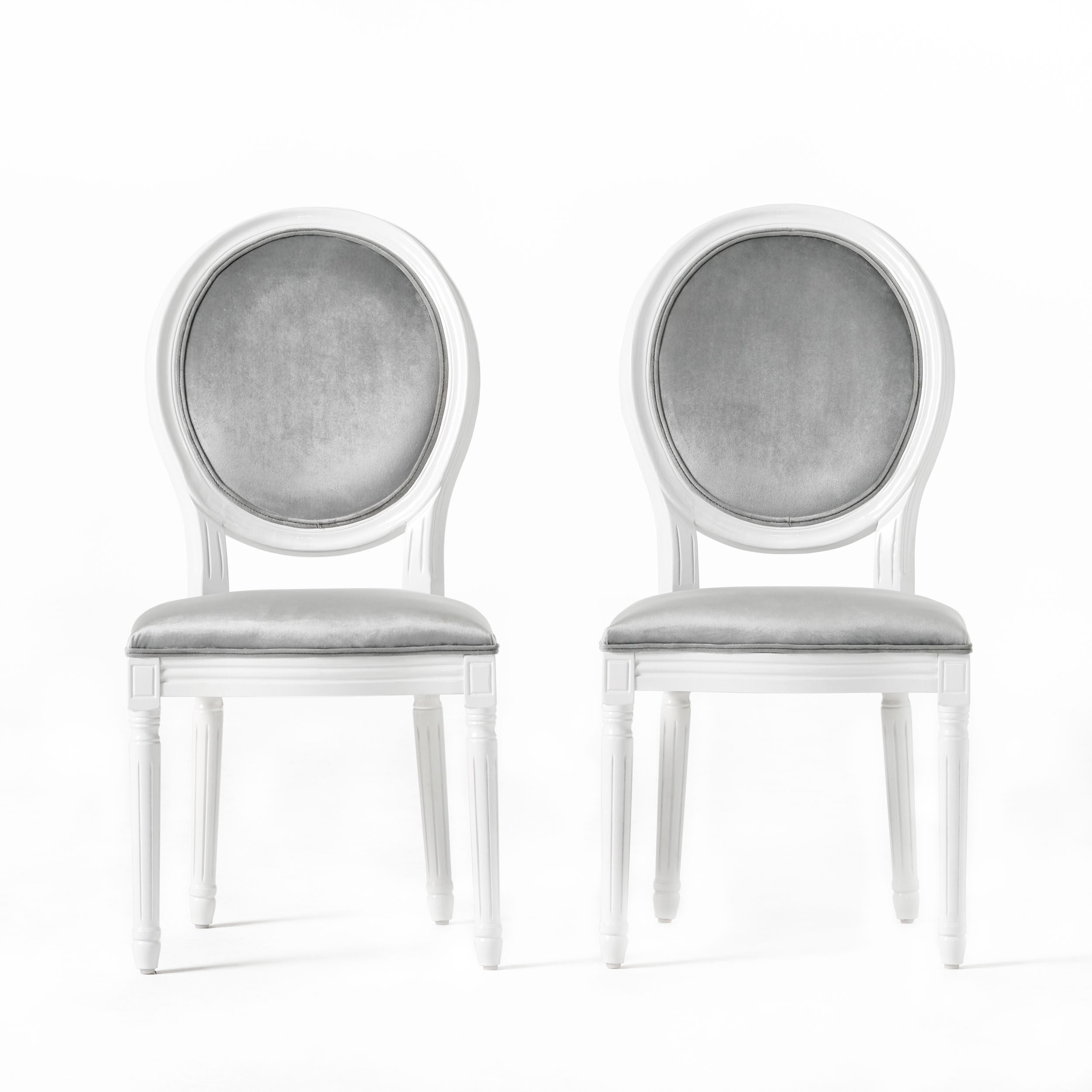 Phinnaeus Contemporary Velvet Dining Chairs (Set of 2)