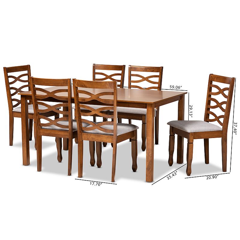 Baxton Studio Lanier Dining 7-piece Set