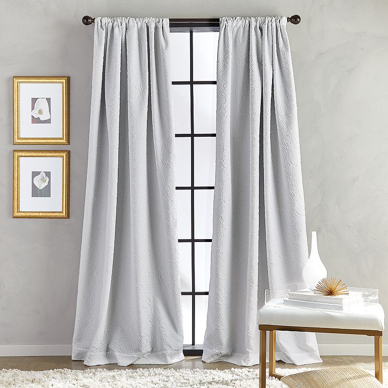 Bloomsbury Pole Top Lined White Curtains