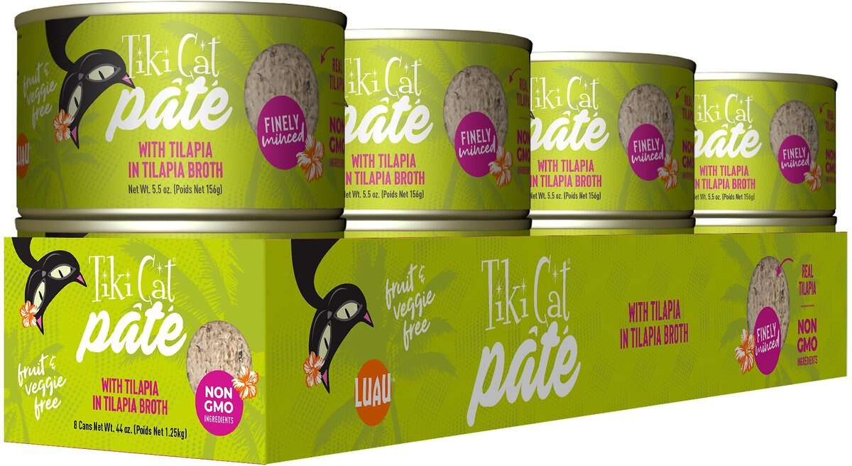 Tiki Cat Luau Tilapia Pate Wet Cat Food