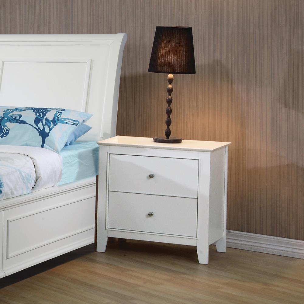 Coaster Home Furnishings Transitional Nightstand, White