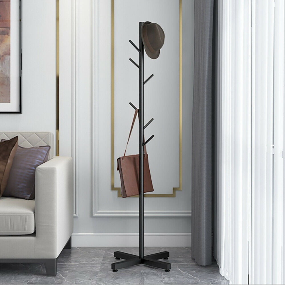 Miumaeov 7-Hook Coat Rack Stand Modern Metal Tree Hat Bag Hanger Home