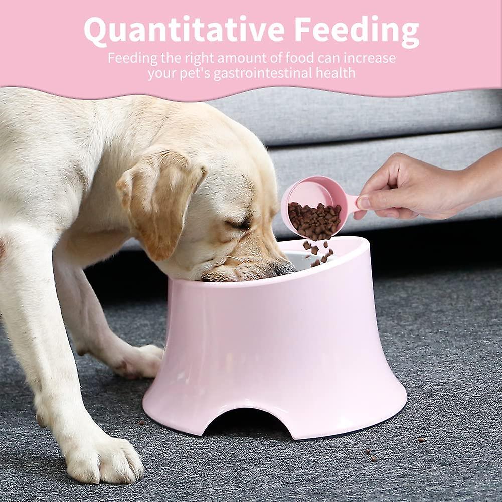 Sturdy Melamine Food Scoop For Dogs Cats Birds， Measuring Cup， Long Comfortable Handle， Half Cup，pack Of 2 Pink Green 0.5 Cup