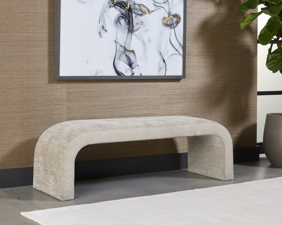 Nahara Bench   Transitional   Upholstered Benches   by Sunpan Modern Home  Houzz