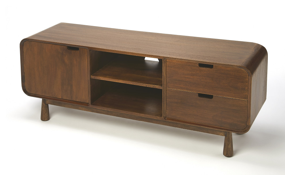 Drayton Modern Wood Entertainment Console  5328140   Midcentury   Entertainment Centers And Tv Stands   by HedgeApple  Houzz