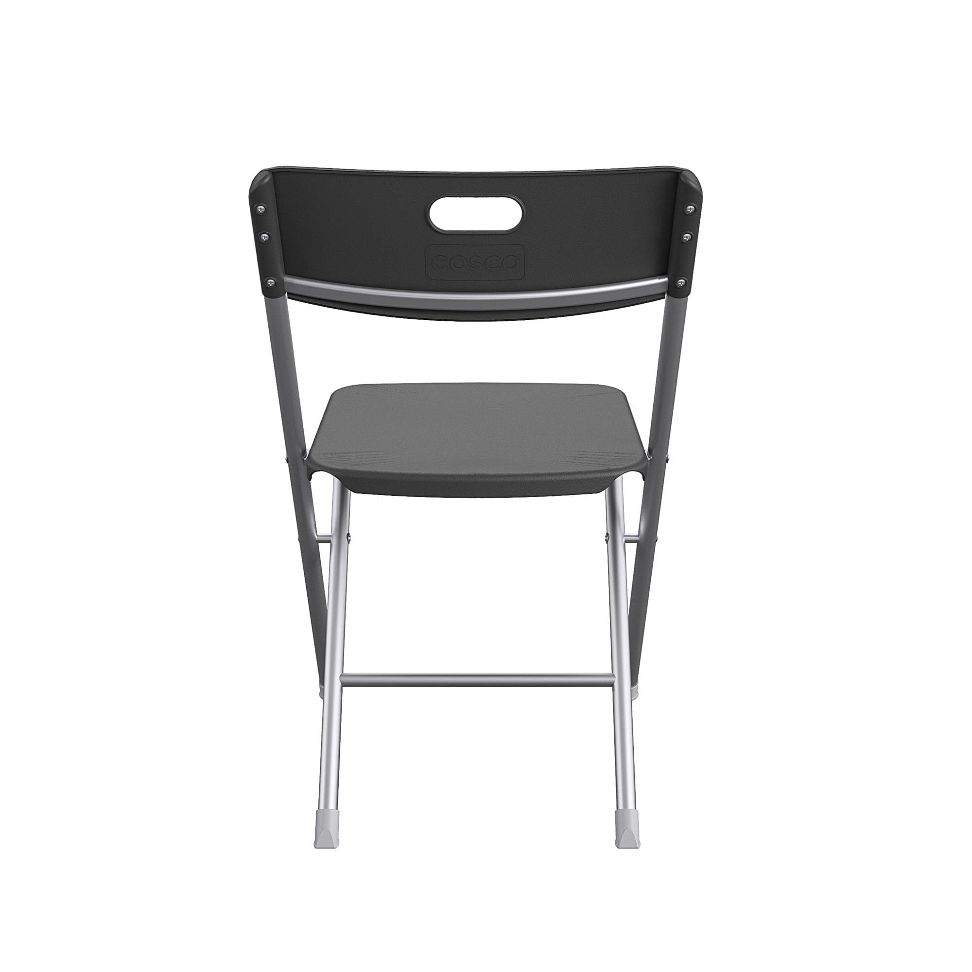 Mainstays Resin Seat & Back Folding Chair, Black