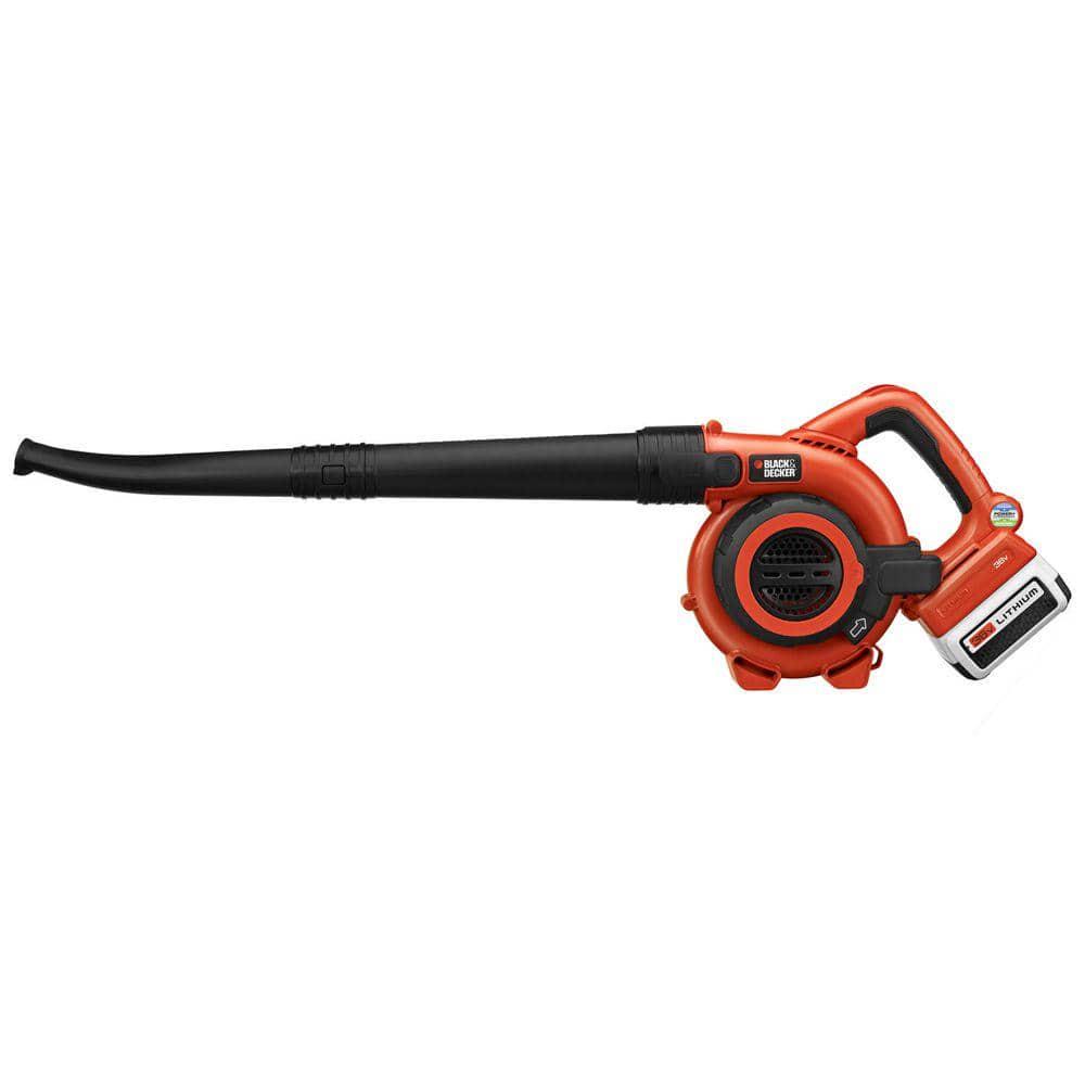 BLACKDECKER 40V MAX 120 MPH 90 CFM Cordless Battery Powered Handheld Leaf Blower and Vacuum Kit with