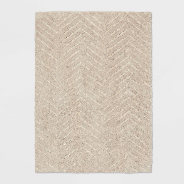 4 x27 x6 x27 Tufted Cotton Chevron Kids x27 Rug