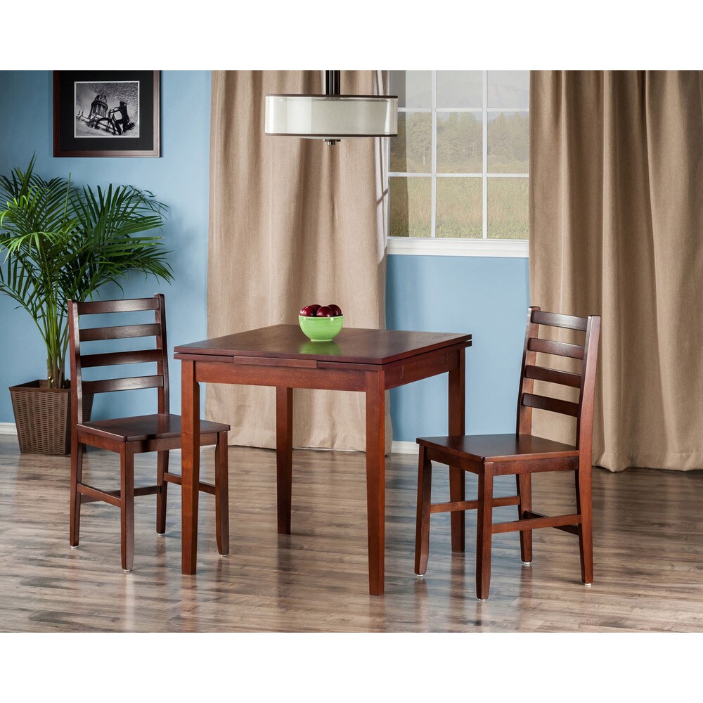 Pulman 3 Pc Set Extension Table w/ 2 Ladder Back Chairs