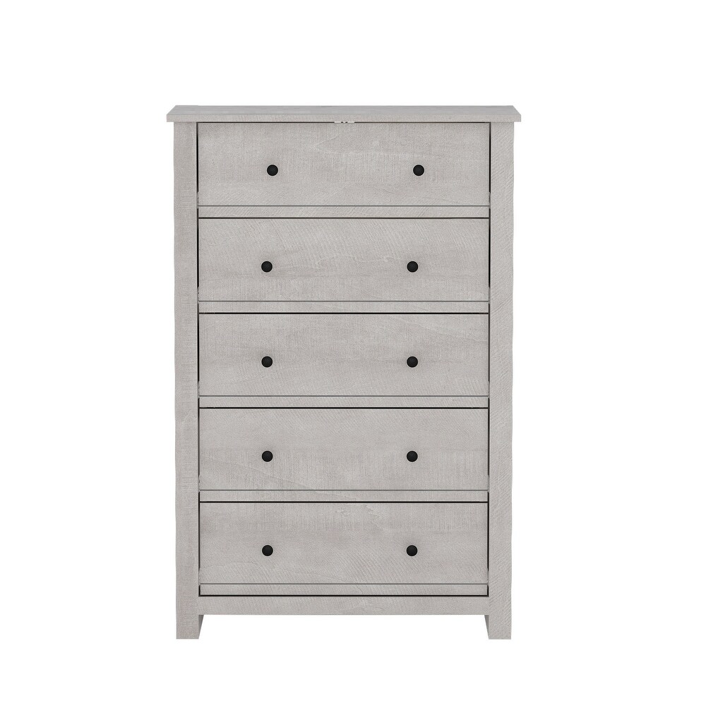 Genoa 5 Drawer Chest of Drawer (46.2 in. H x 17.1 in. W x 30.4 in. D)