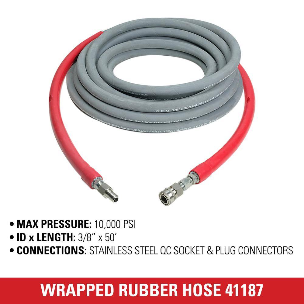 SIMPSON 38 in. x 50 ft. Hose Attachment for 10000 PSI Pressure Washers 41187