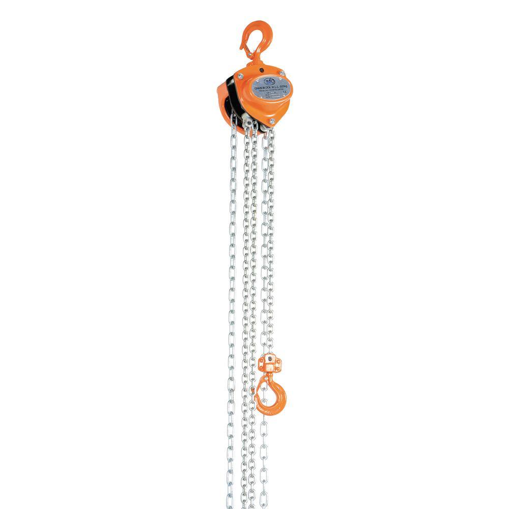 Vestil 1000 lbs. Capacity 15 ft. Manual Chain Hoist HCH-1-15