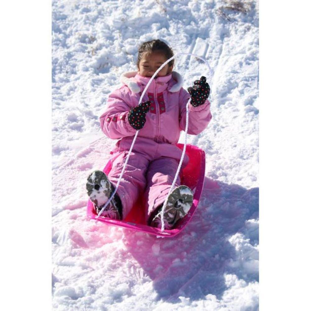 Slippery Racer Downhill Plastic Sprinter Kids Toddler Toboggan Snow Sled in Red SR918R