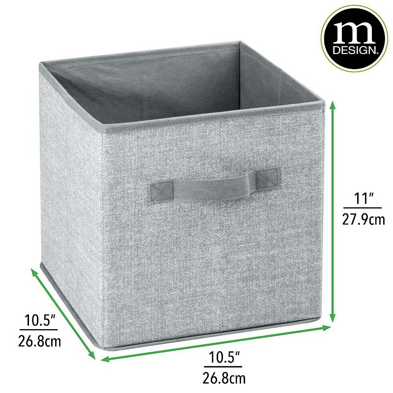 mDesign Small Fabric Kids Storage Organizer Cube Bin - 6 Pack