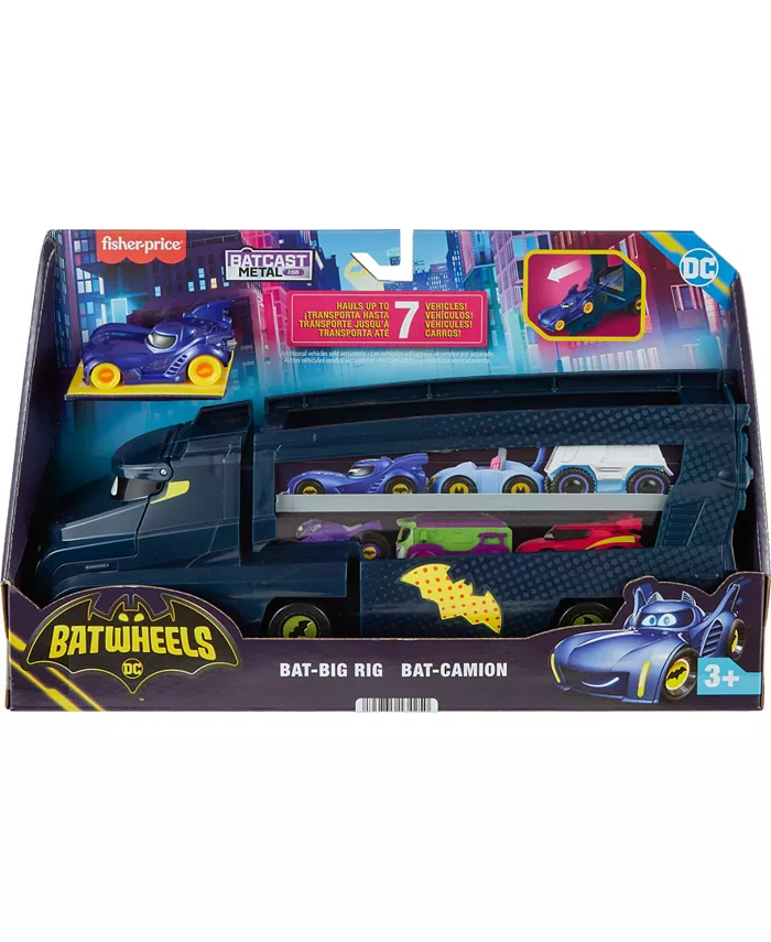 BatWheels Fisher-Price DC Toy Hauler and Car  Bat-Big Rig with Ramp and Vehicle Storage