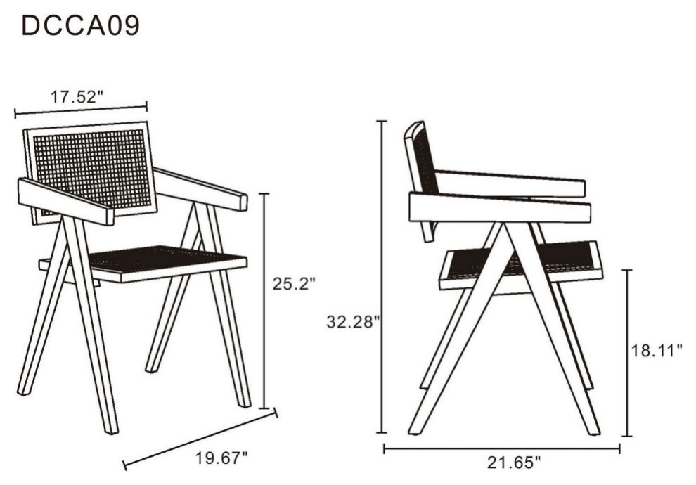 Manhattan Comfort Hamlet Dining Arm Chair   Tropical   Dining Chairs   by Manhattan Comfort  Houzz